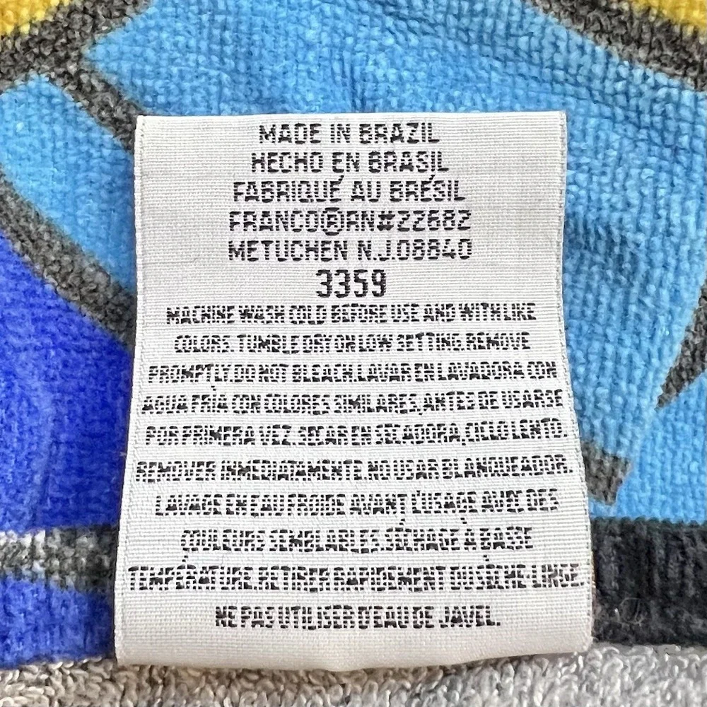 Vtg Mickey Unlimited Disney Beach Towel Mickey Donald Goofy Pluto 100%Cotton 90s